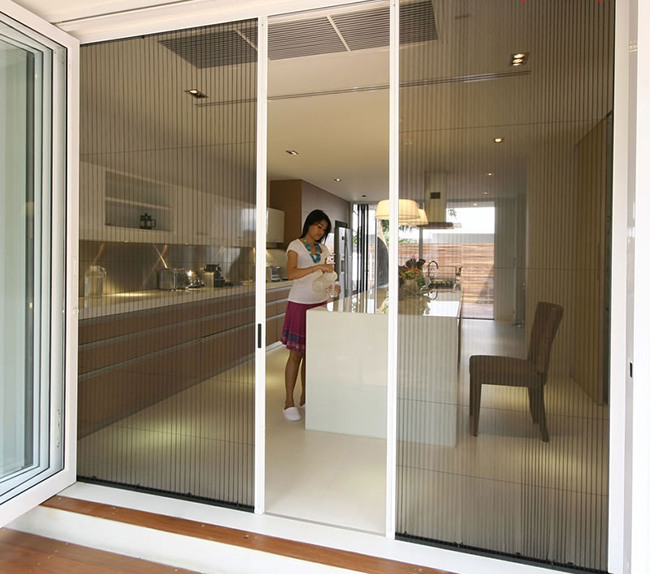 Cửa lưới chống muỗi kép xếp không ray cao cấp Cửa lưới chống muỗi kép xếp không ray cao cấp